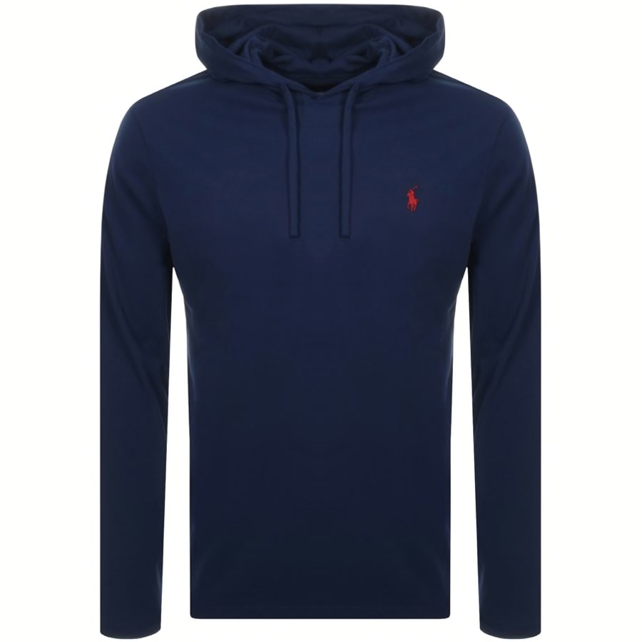 Alternative Image for ProductRalph Lauren Long Sleeved Hooded T Shirt Navy1